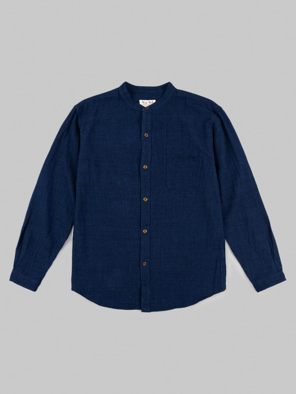 UES Indigo Band Collar Shirt – Redcast Heritage Co.