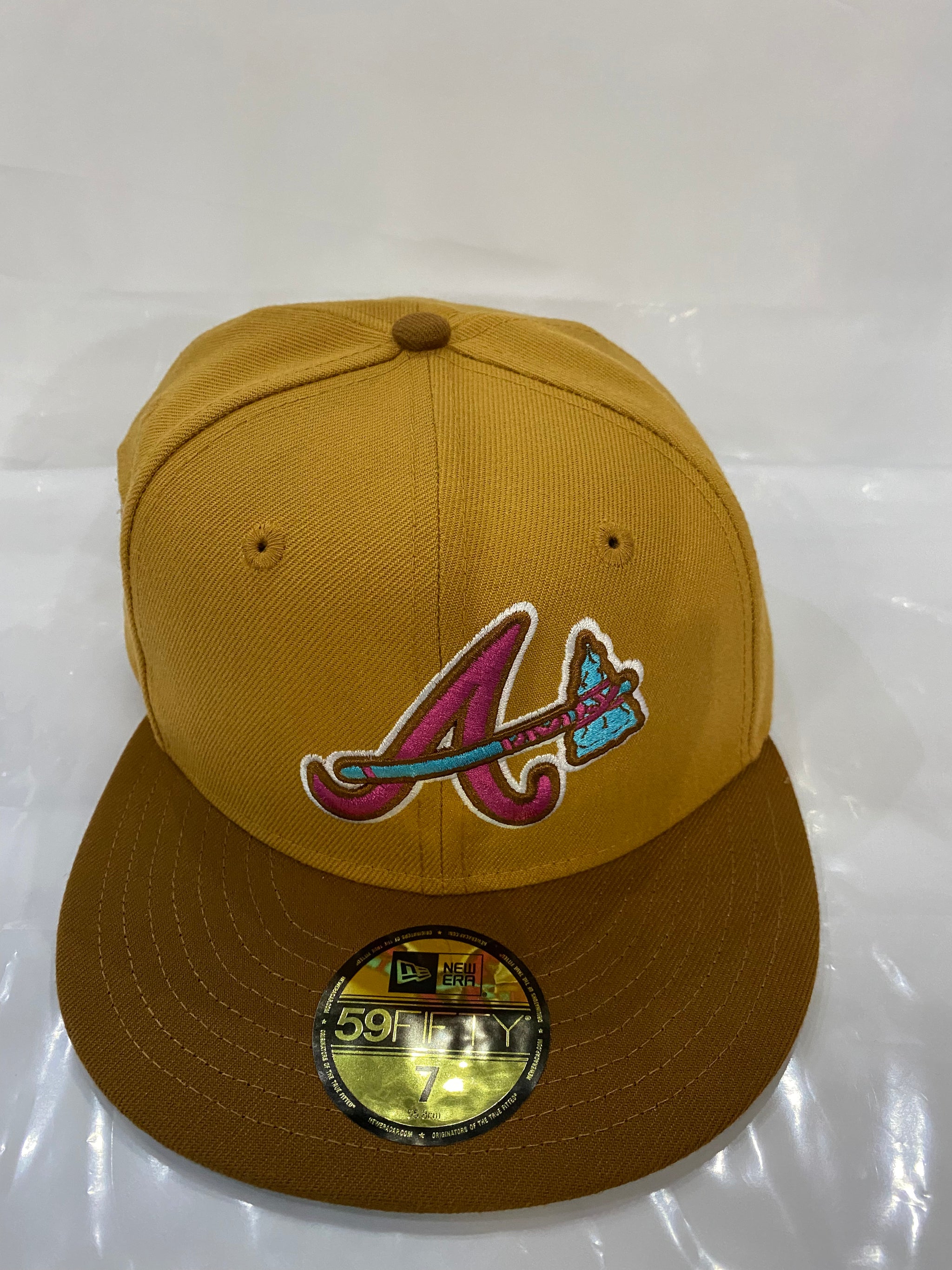 Atlanta Braves ATL MLB Game Authentic 59FIFTY Fitted Cap - 5950 A/Axe Logo  Hat - Houston Real Estate