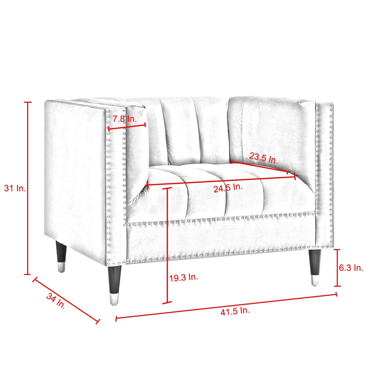 Descubrir 90+ imagen club chair dimensions