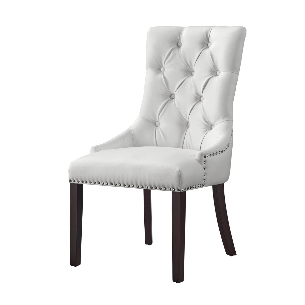 dining chairs leather white