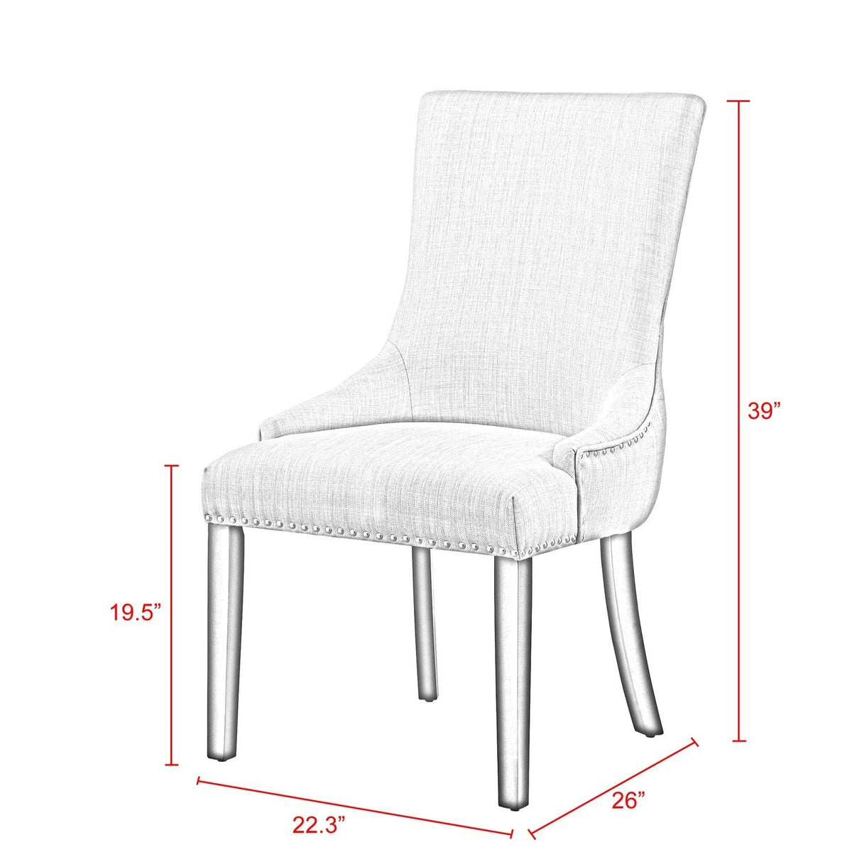 standard dining room chair dimensions