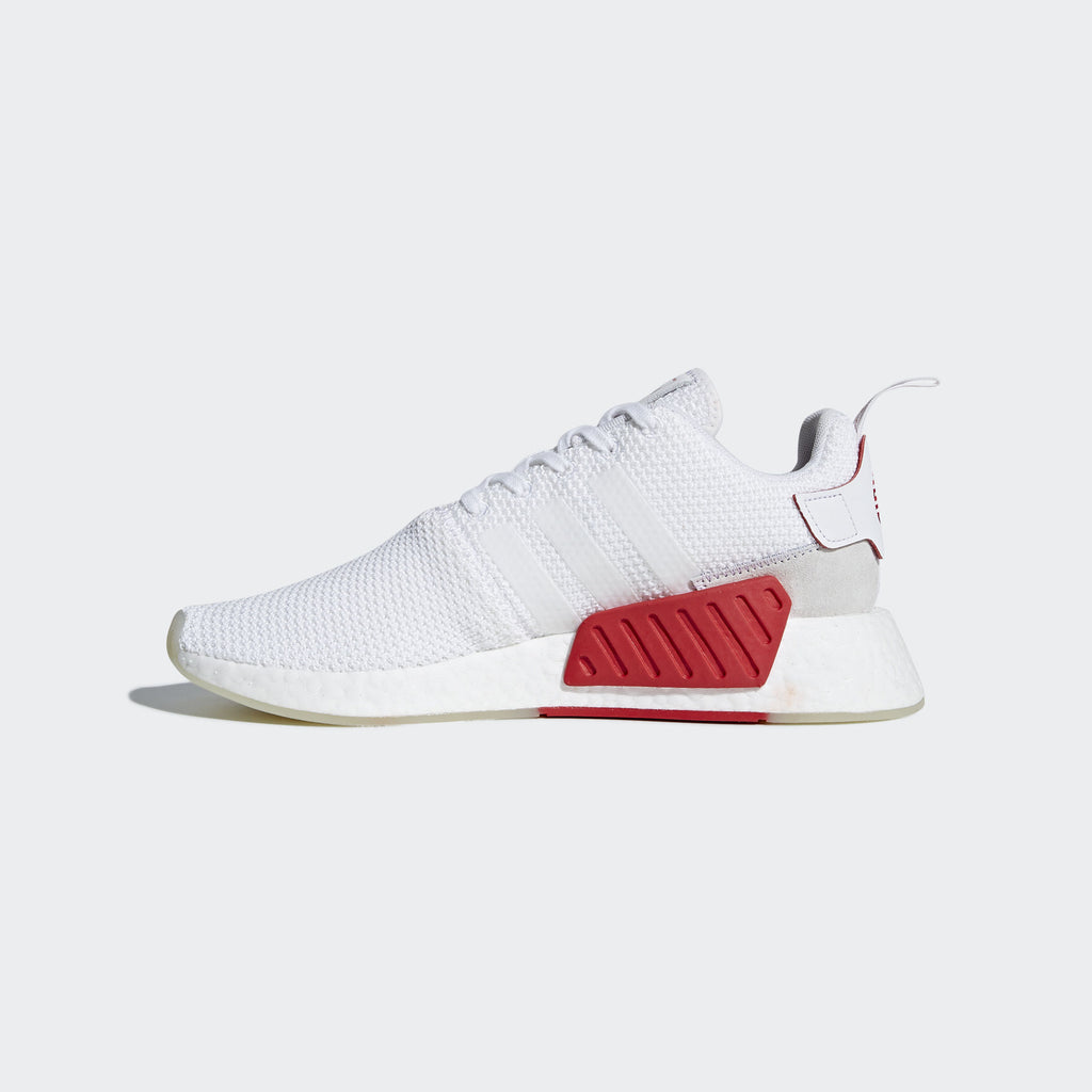 white and red nmd r2