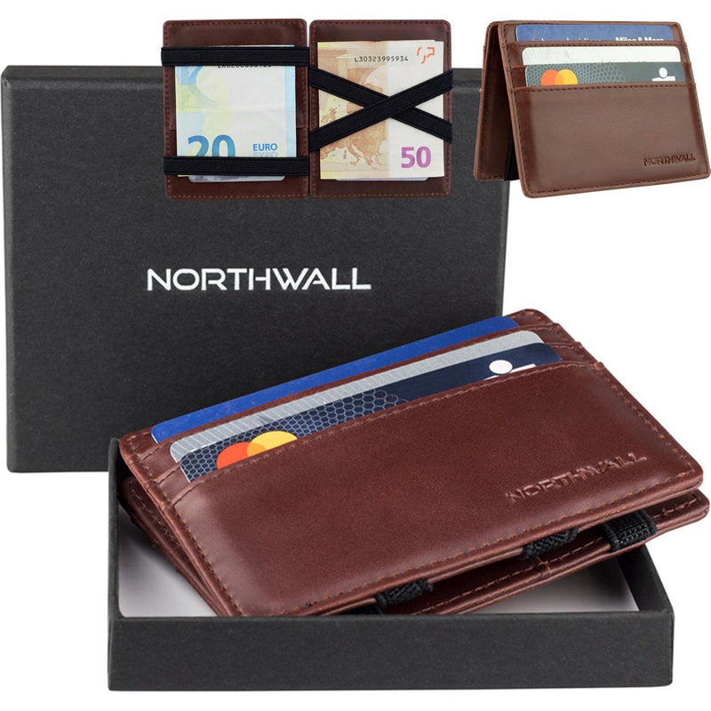 Mens buiten gebruik Welvarend Northwall Magic Wallet Creditcardhouder Bruin Leer – Northwall products