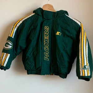 Vintage 90's Green Bay Packers Reversible Leather and Wool Jacket