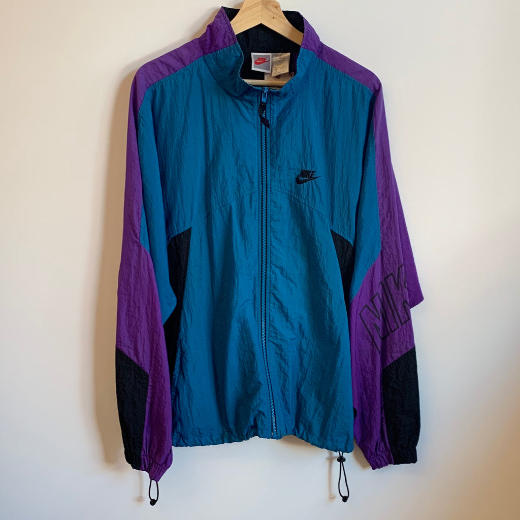 nike windbreaker blue and purple