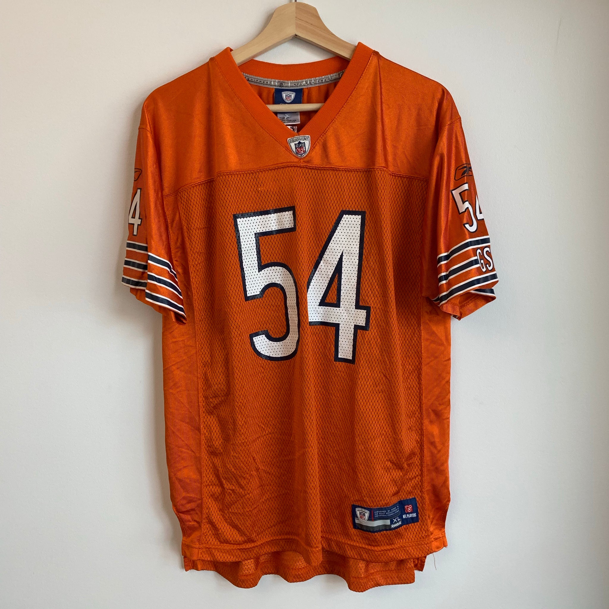 Chicago Bears #54 Navy Blue Jersey (XL)