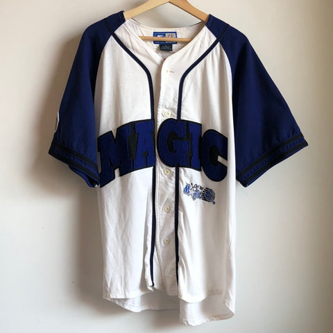 Vintage Starter Los Angeles Lakers Baseball Jersey XLarge