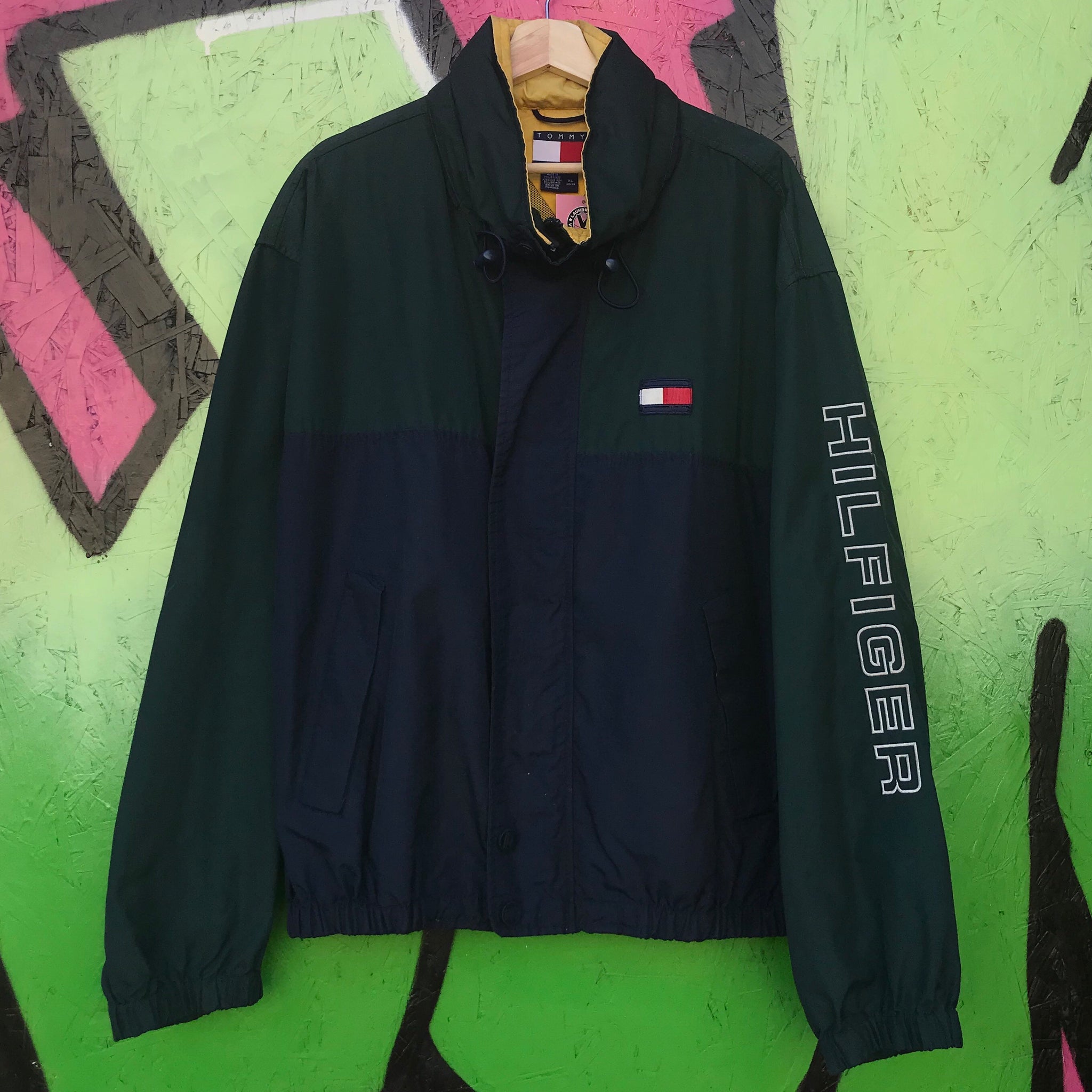 tommy hilfiger spellout jacket