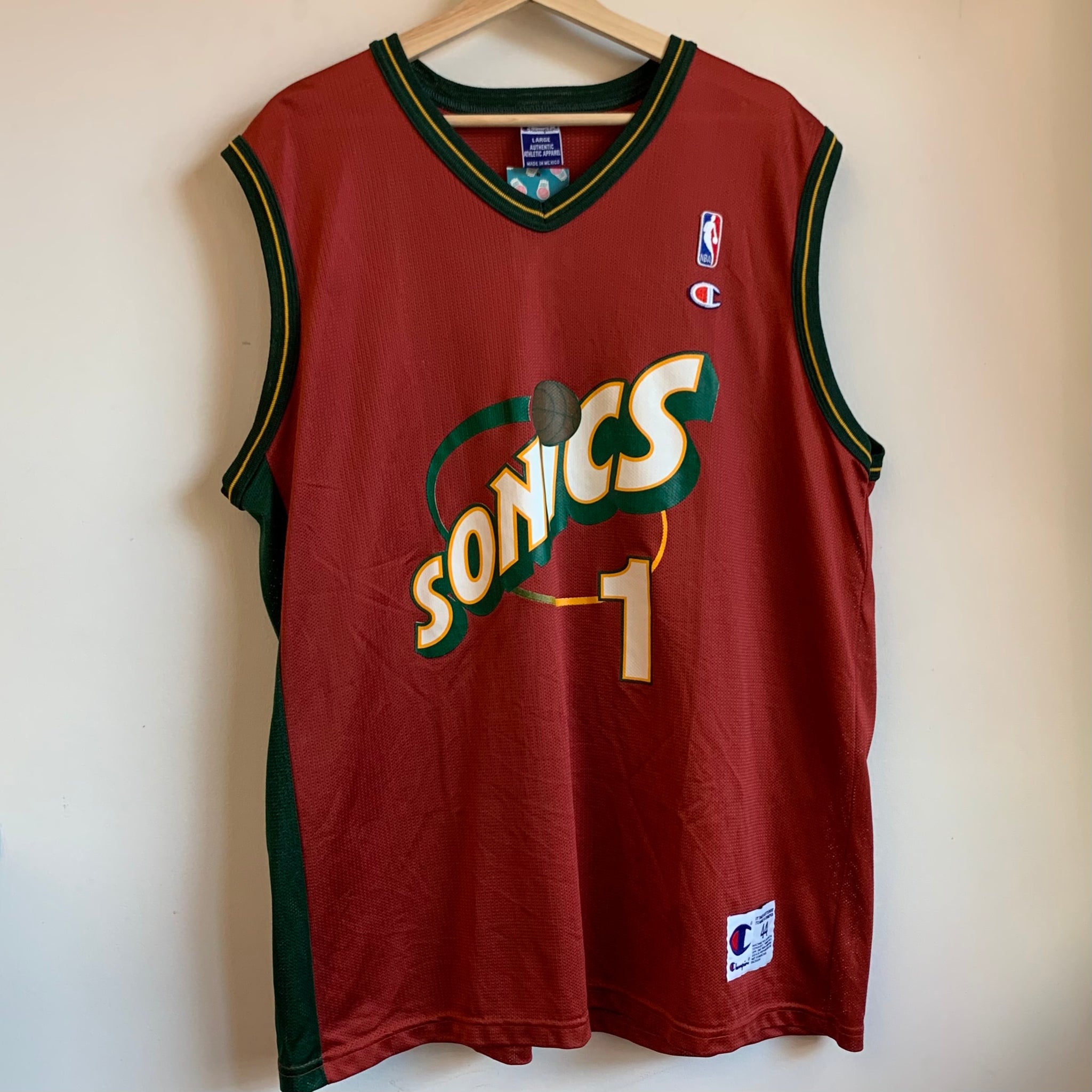 red supersonics jersey