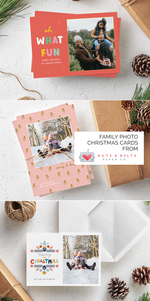 family photo christmas cards, printed christmas cards, digital christmas cards, modern christmas cards