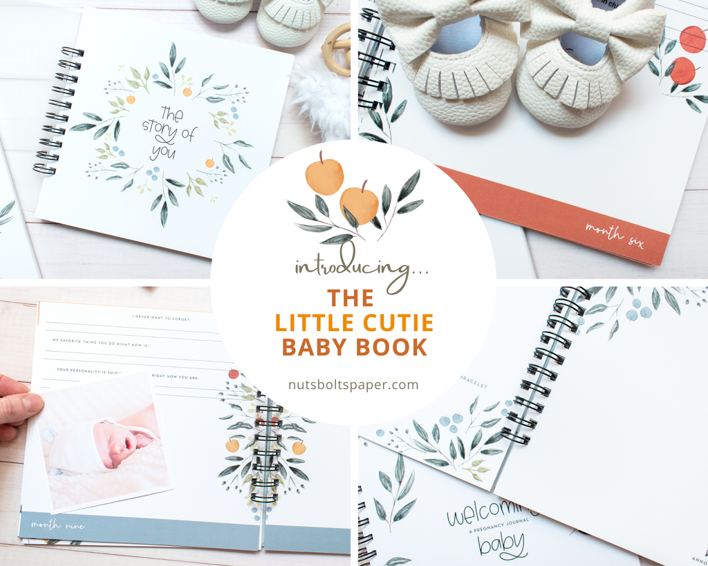 The Little Cutie Baby Book by Nuts & Bolts Paper Co