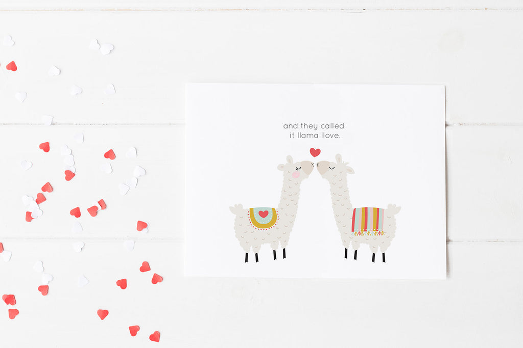 llama love, llama valentine's day card, free valentine's day card, free printable valentine's day cards