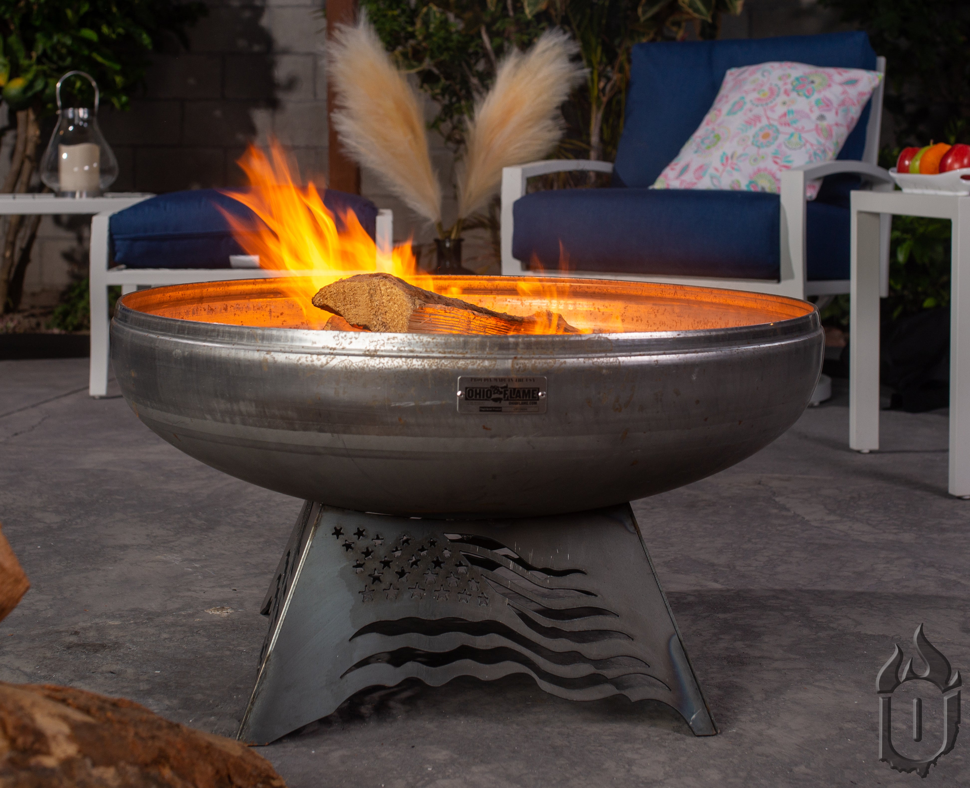 Liberty Fire Pit &quot;Stars and Stripes&quot; *Limited Release* (Made In USA) - 30 / Natura