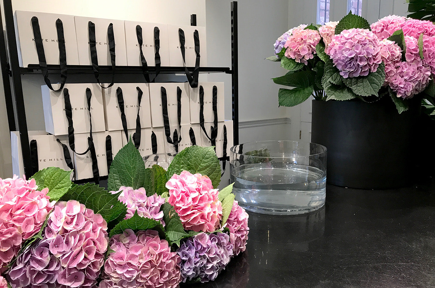 Melbourne florist displaying hydrangea flowers