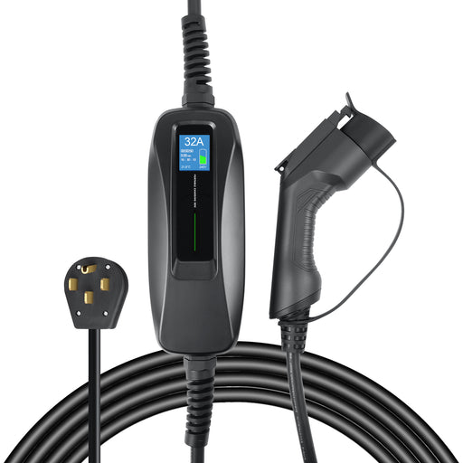32 AMP EV Charger Level 2 with 21ft Extension Cord | Lectron