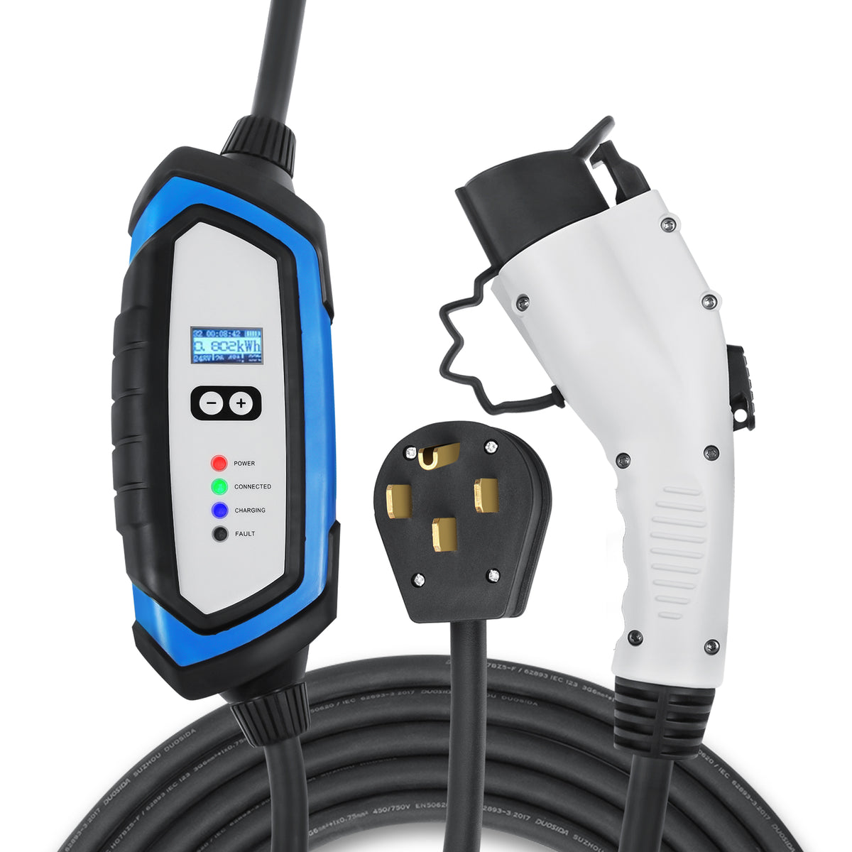 32 AMP EV Charger Level 2 with 21ft Extension Cord | Lectron — Lectron EV