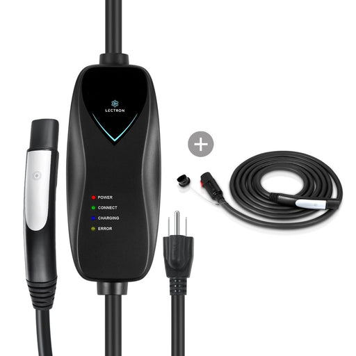 Lectron Portable Level 2 Tesla Charger + 20 ft Extension Cord