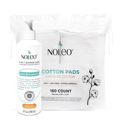 NOLEO cotton Rounds & Pads (150 count (Pack of 1), Large & Pressed)