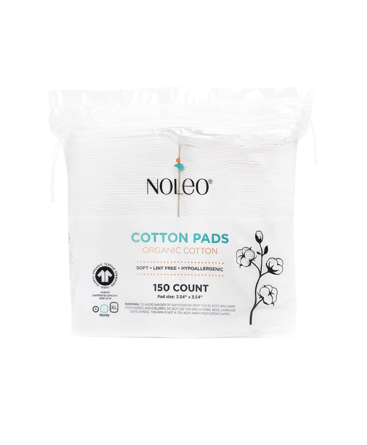 NOLEO Organic Cotton Pads (Pack of 3) - Large - Pressed - NOLEO product image