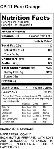 Pure Orange Nutrition Facts