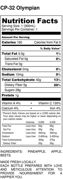 Olympian Nutrition Facts