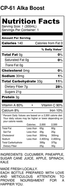 Alka Boost - Nutrition Facts