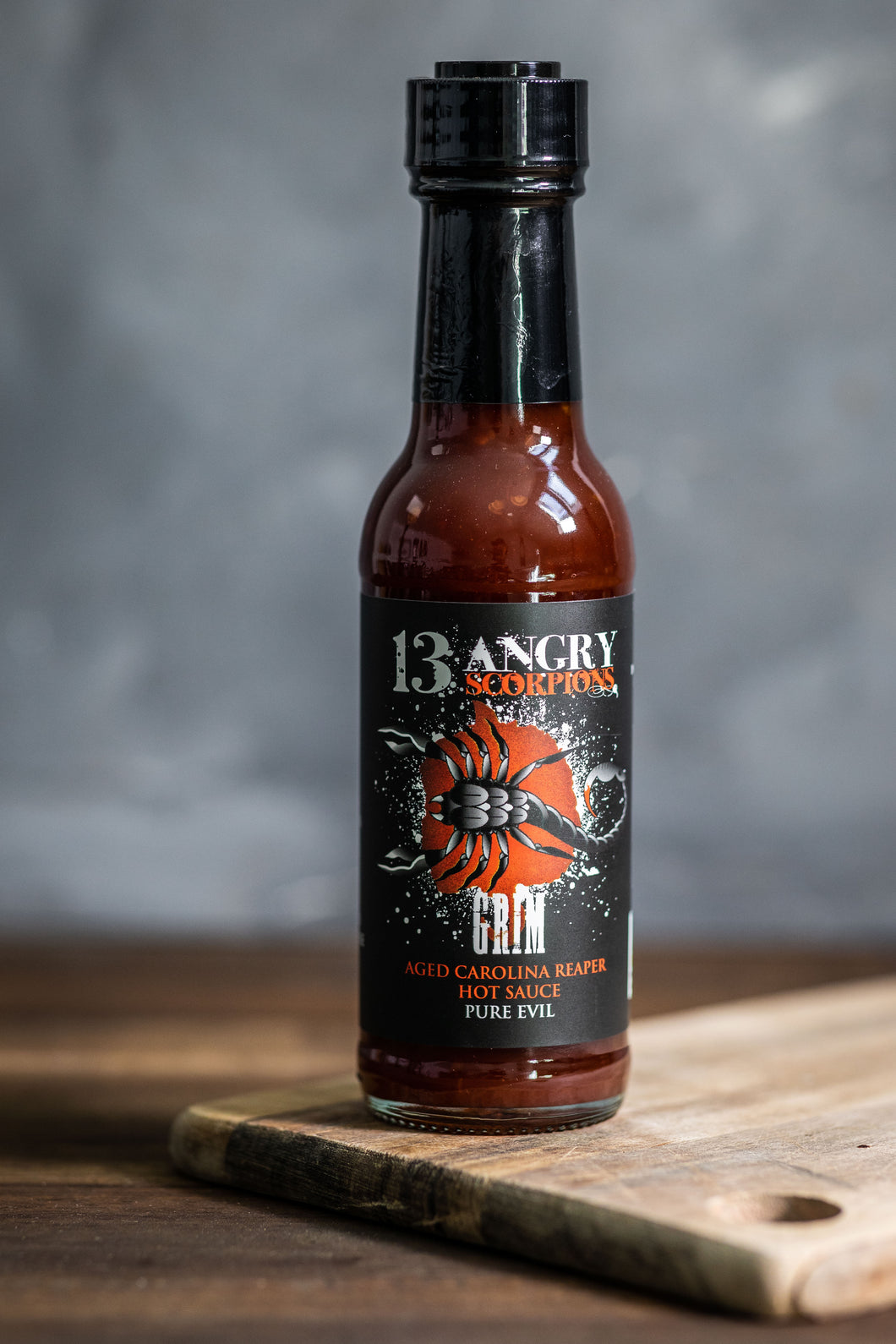 GRIM - Aged Carolina Reaper Louisiana Style Hot Sauce – 13 Angry Scorpions