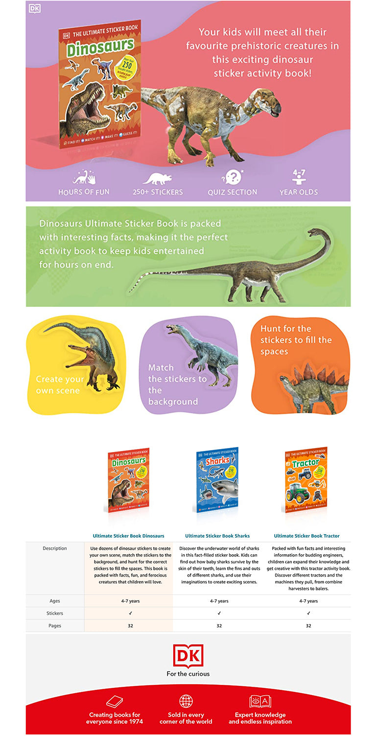 Dinosaurs and Other Prehistoric Life: Ultimate Sticker ActivityCollection:  More Than 1,000 Stickers and Tons of Great Activities : Dorling Kindersley:  : Books