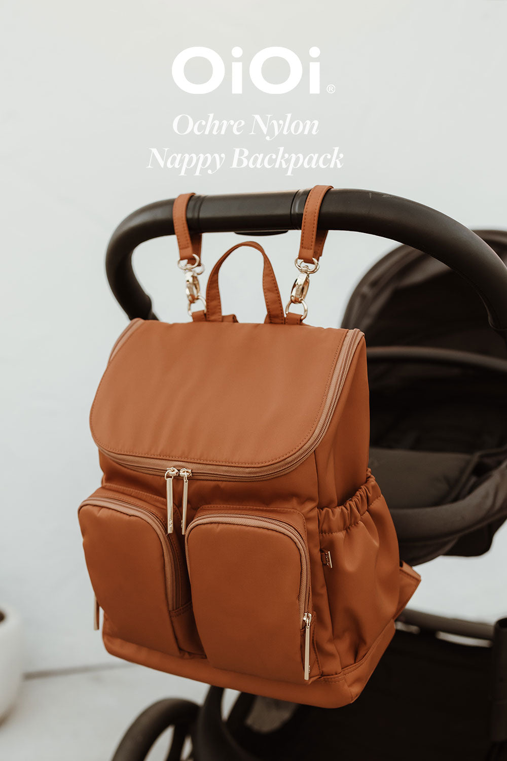 OiOi Nylon Nappy Backpack - Ochre