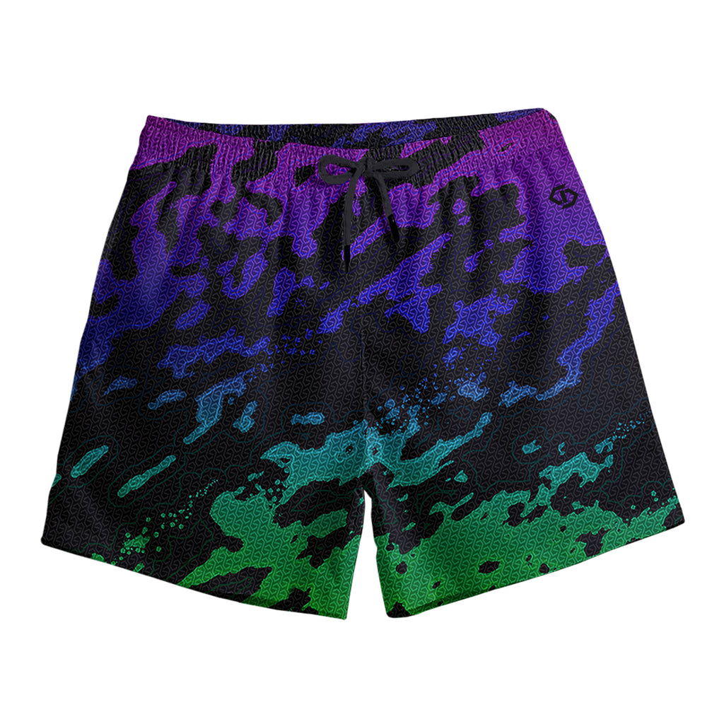 print on demand swim trunks