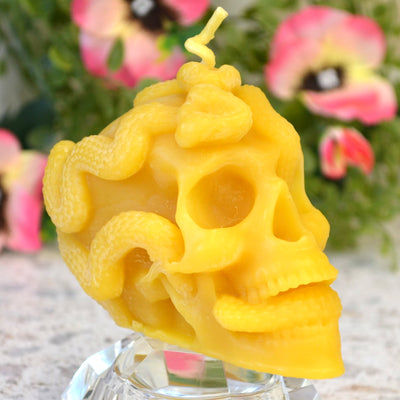 100% Pure Beeswax Skull Candle - What's Good