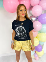 Disco Shorts In Metallic Gold Foil