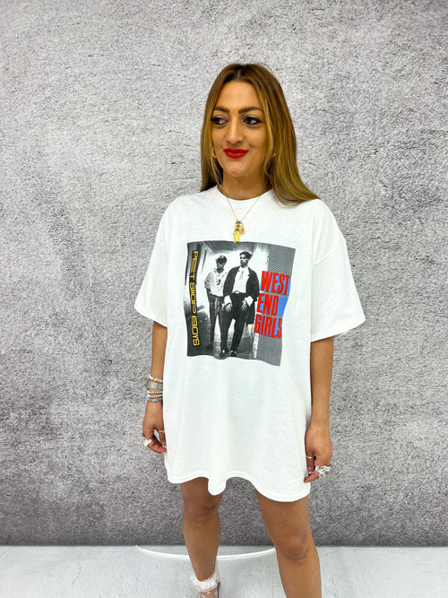 Pet Shop Boys 'West End Girls' T-Shirt In White