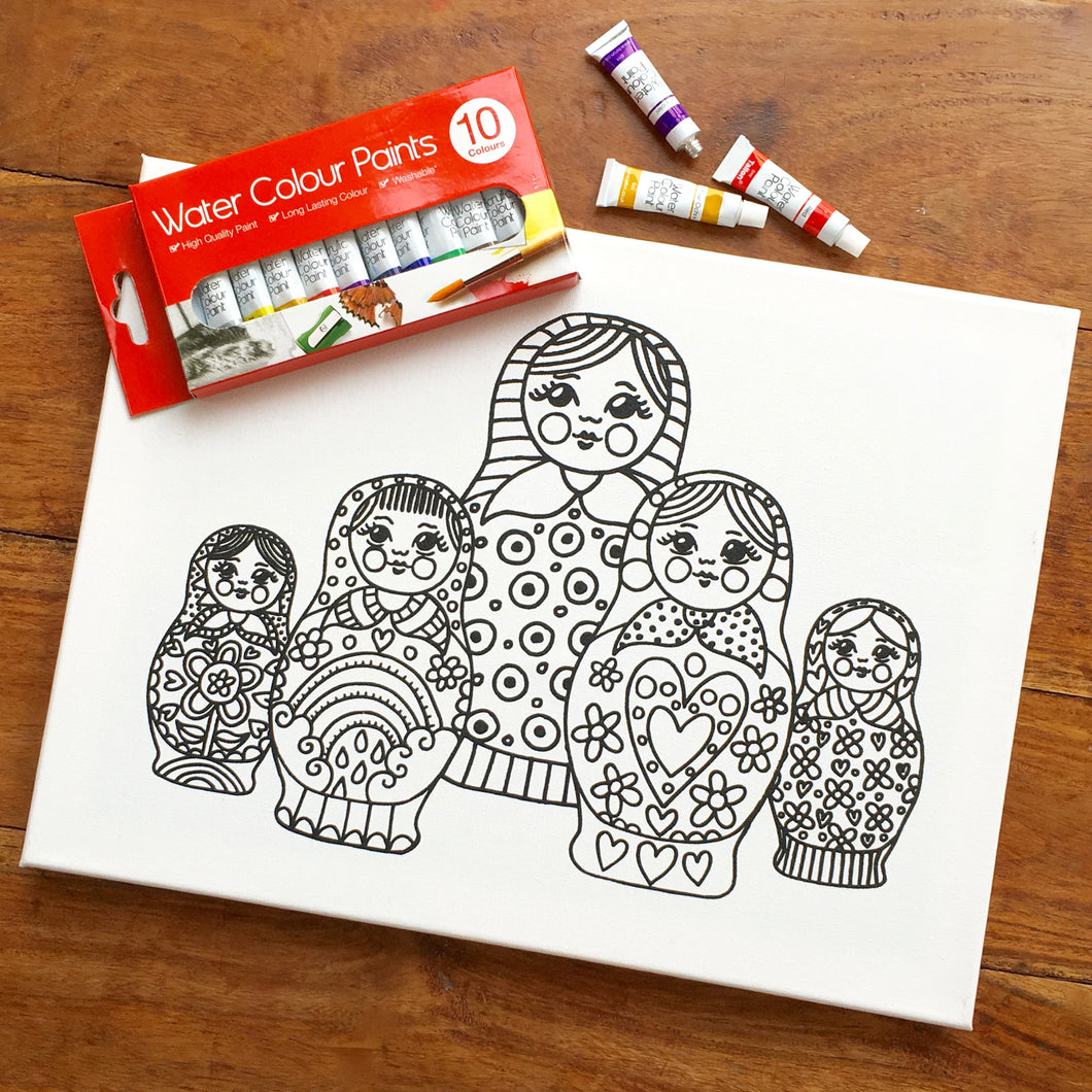 russian doll painting kit