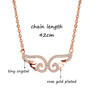 Cute Hollow Angel Wing Pendant Necklace