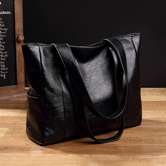 Retro Embossing Leather Shoulder Bag - Glamoxury