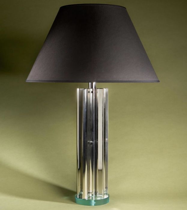 metal and glass table lamps