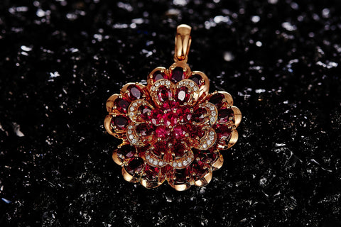 Ruby mounted as a pendant