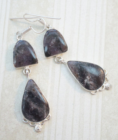 Charoite earrings