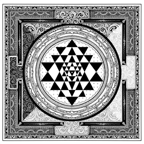 Heilige Form der Sri Yantra-Geometrie