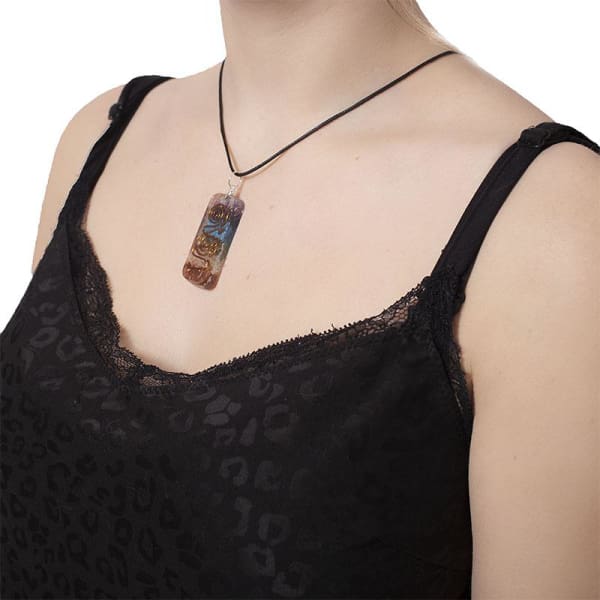 7 chakra orgone pendant