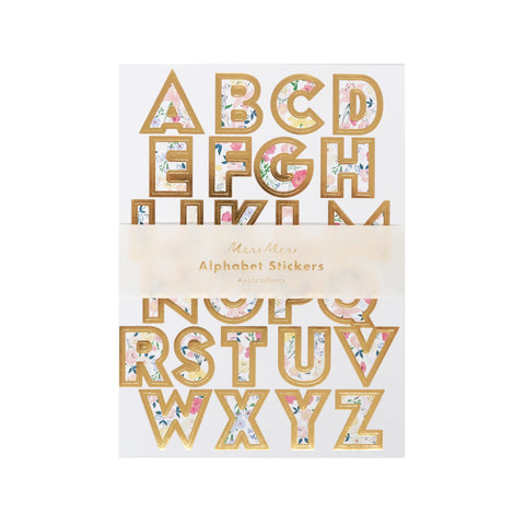  Meri Meri Gold Glitter Alphabet Sticker Sheets (Pack of 10) :  Home & Kitchen