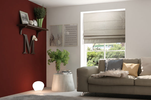 grey roman shade 