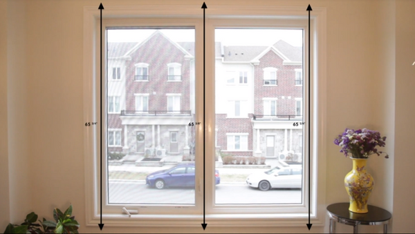 measure height for outside mount window treatments