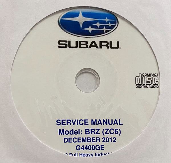 2013 Subaru BRZ Workshop Manual – Schiff European