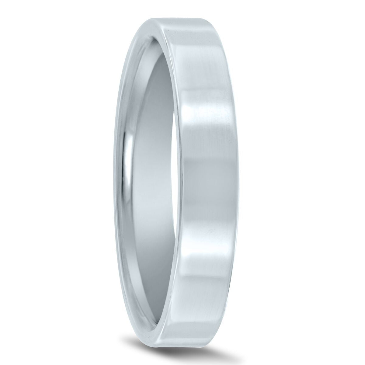 Flat 4mm Euro Fit Men's Wedding Ring