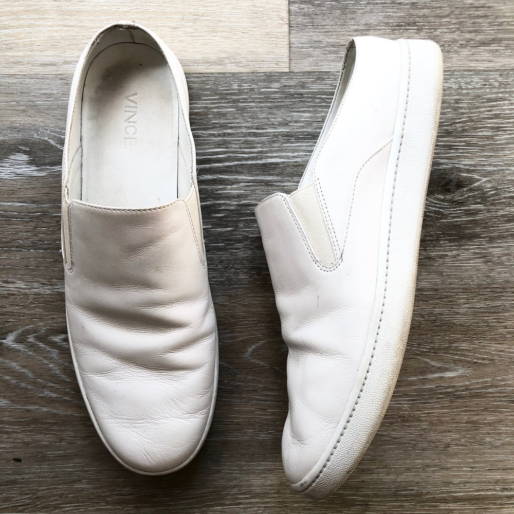 vince leather slip on sneakers