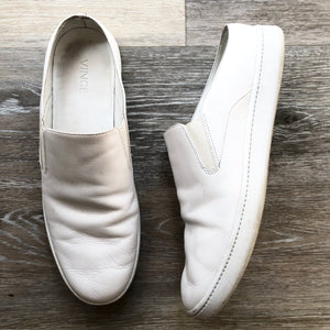 vince white slip on sneakers