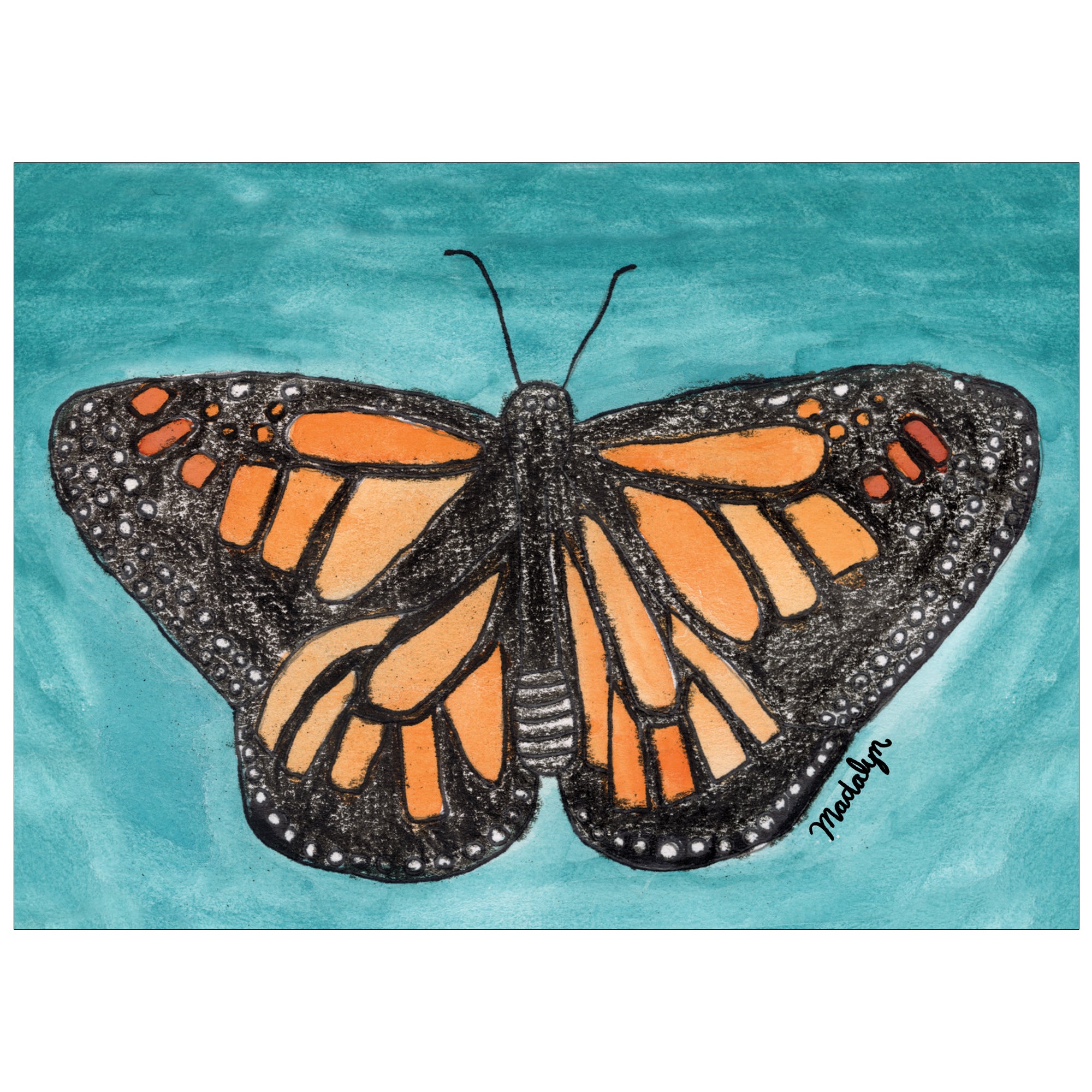 Monarch Butterfly Acrylic Painting