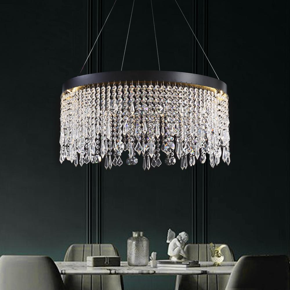 crystal circle chandelier